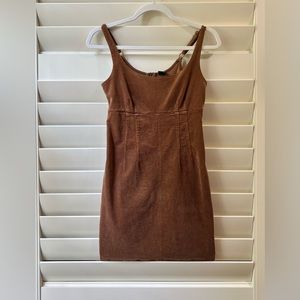 Brown Corduroy Zip-Up Dress, Made by Wild Fable, size XS